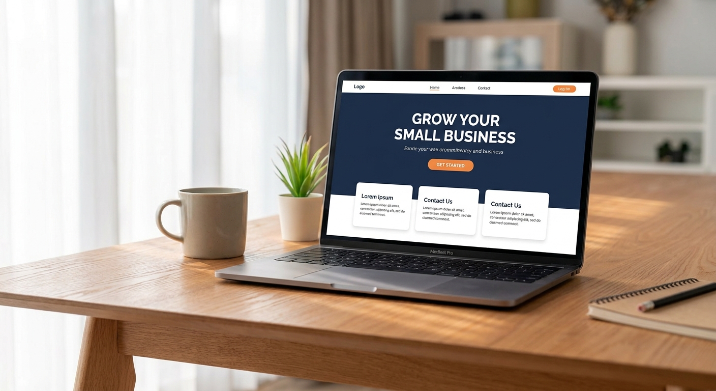 Websiterelaunch für einen selbstständigen Berater — Vorschau des neuen Auftritts auf einem Laptop.